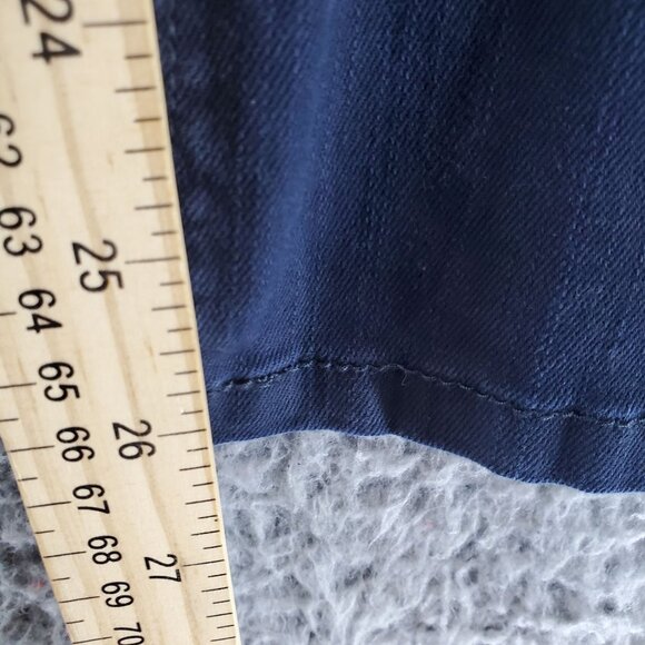 Alfani Pants Mens 40x30 Navy Blue Straight Fit Stretch Coated Denim - Picture 7 of 12